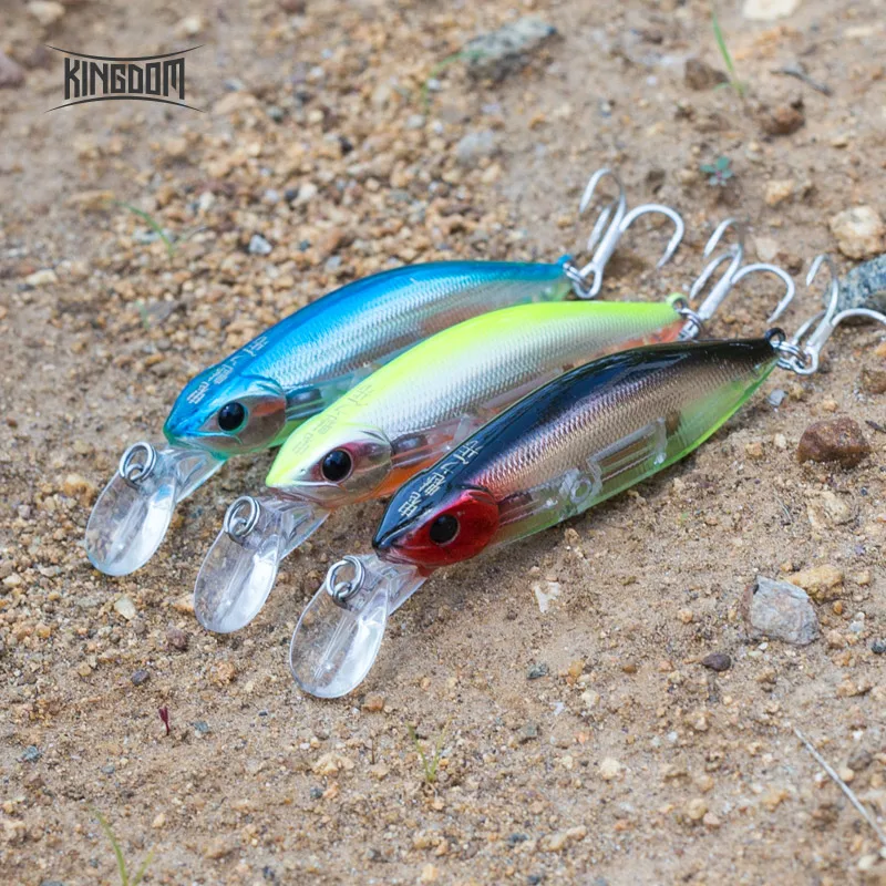 Kingdom-señuelos de pesca de mar, lápiz de hundimiento lento, pececillo con ruido, 70mm, 12g, 55mm, 7g, Swimbaits, cebos duros oscilantes, aparejos de pesca Wobblers - imagen 2