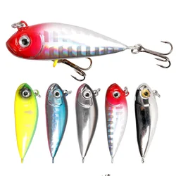 MAGBLUE-señuelo de pesca, cebo duro VIB, ojos 3D, 4,5g/4,5 cm, Crankbait Wobblers con anzuelos triples, aparejos de pesca, 1 unids/lote