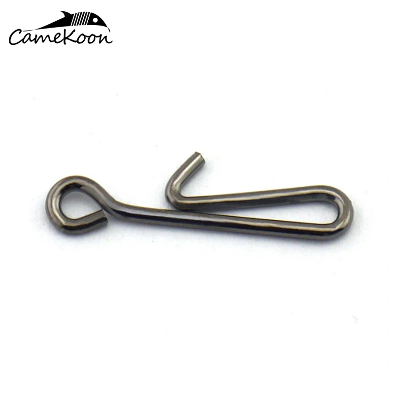 CAMEKOON-broche de pesca rápido, Conector de acero inoxidable de alta resistencia, gancho de velocidad, señuelo de fácil cambio, tamaño 0-6, 100 unids/lote por paquete - imagen 3