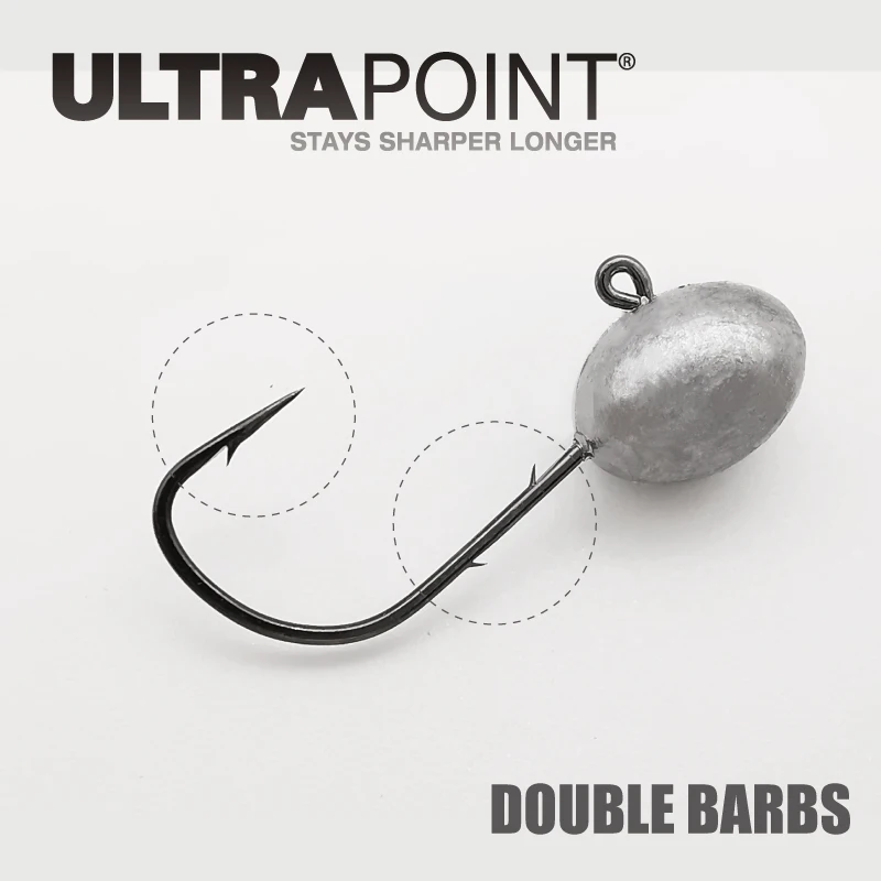 Lureholic 5 uds anzuelo de cabeza Aji con anzuelo Mustad 1,5g 2,5g 3,5g 5g anzuelos de pesca en roca señuelo Finesse cabeza de plantilla de pesca doble púas - imagen 4