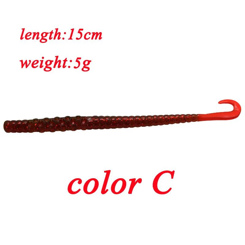 POETRYYI-SEÑUELOS blandos de gusano, cebos de plástico para pesca de lubina Artificial, Lucio, pececillo, Swimbait, Jigging, 15cm, 5g, 1 lote - imagen 4