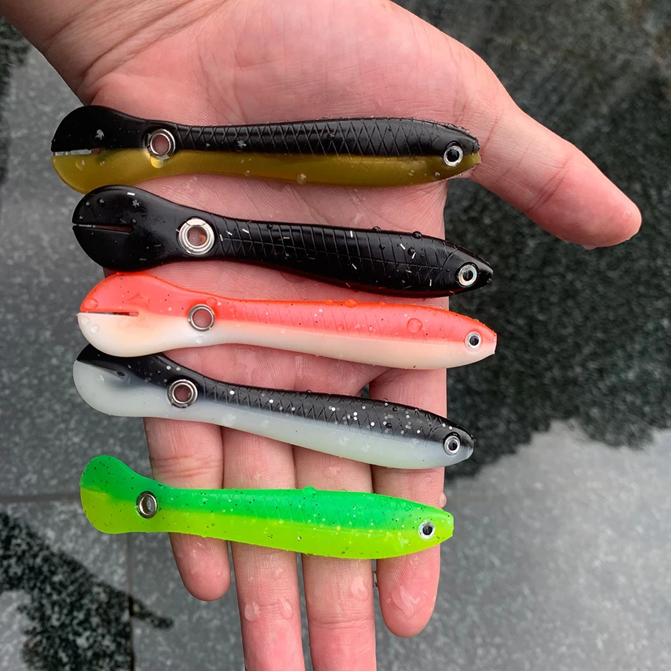 WALK FISH-Señuelos de Pesca biónicos, cebos de pesca de 5 piezas, 6,7 cm y 10cm, para natación, lubina, Swimbaits de simulación, señuelo suave - imagen 5