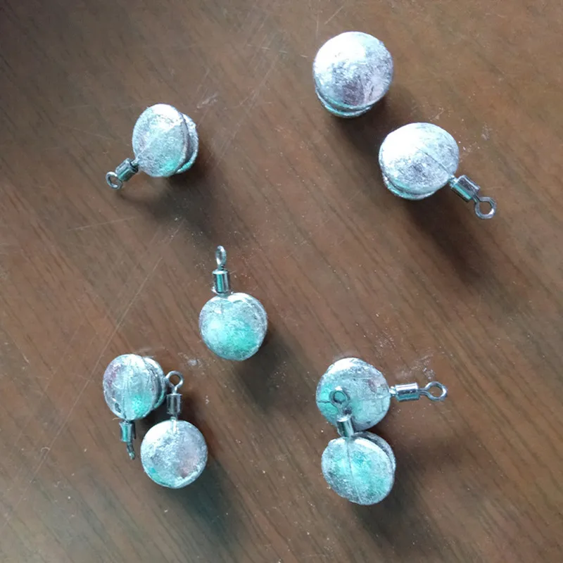 Señuelo de rana de pesca, accesorios de ranas de huevo, Clip de peso de equilibrio de plomo, lote de peces de cabeza de serpiente de plomo, 5 piezas - imagen 2