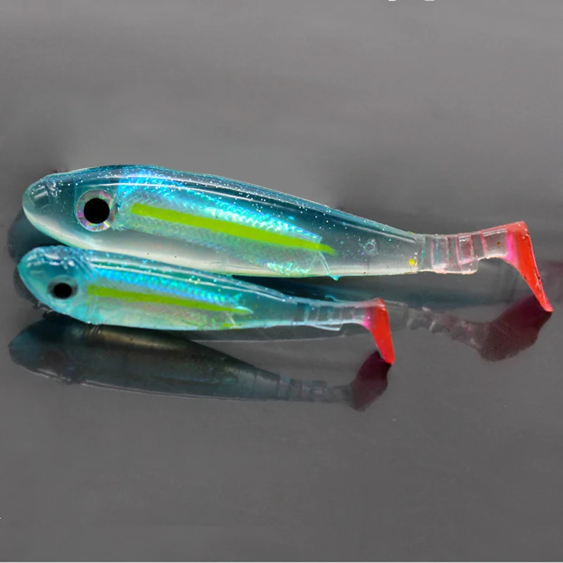 Señuelos de cola en T de alta calidad, cebo artificial de 6cm/9cm, 2,5g/8g, gusano blando, cucarachas de calamar, ojos 3D, 1 unidad - imagen 5