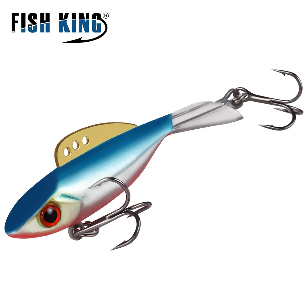 FISH KING-Señuelos de Pesca duros, 4/8/10/17g, para invierno, ojos 3D, Wobblers artificiales para pesca en hielo, lubina y Lucio