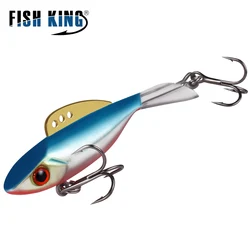 FISH KING-Señuelos de Pesca duros, 4/8/10/17g, para invierno, ojos 3D, Wobblers artificiales para pesca en hielo, lubina y Lucio
