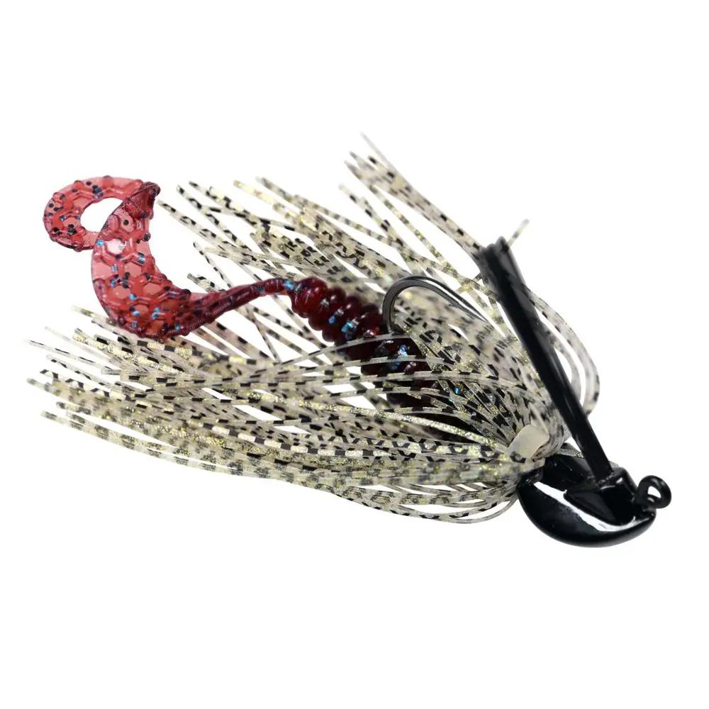 Señuelos de pesca de lubina, 1 Uds., 5g, 7g, 10g, 14g, falda de goma, cebo de alambre, plantillas de pesca, anzuelo de cabeza para cebos artificiales de pesca de lubina Buzz - imagen 5