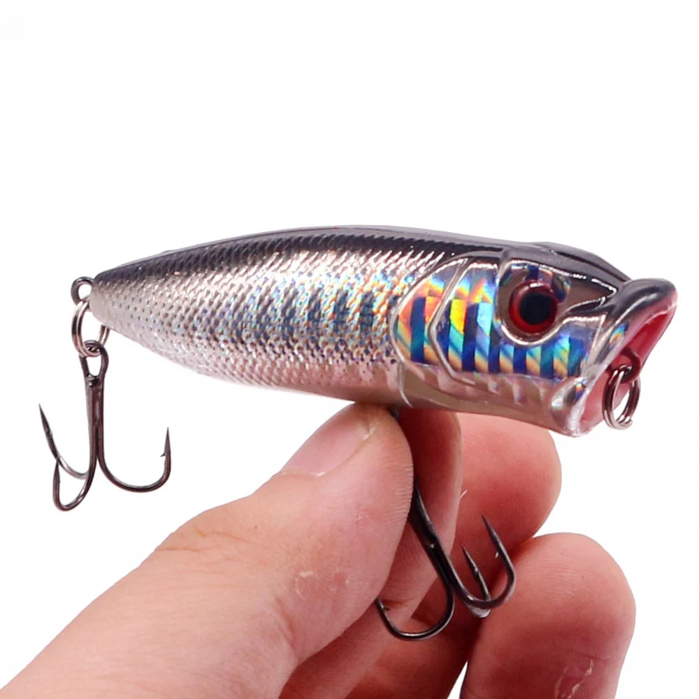 Señuelo de Pesca de Popper láser, 1 unidad, 7cm, 12g, calidad Wobbler, duro, Isca realista, Artificial, Swimbait, carpa, Lucio - imagen 5