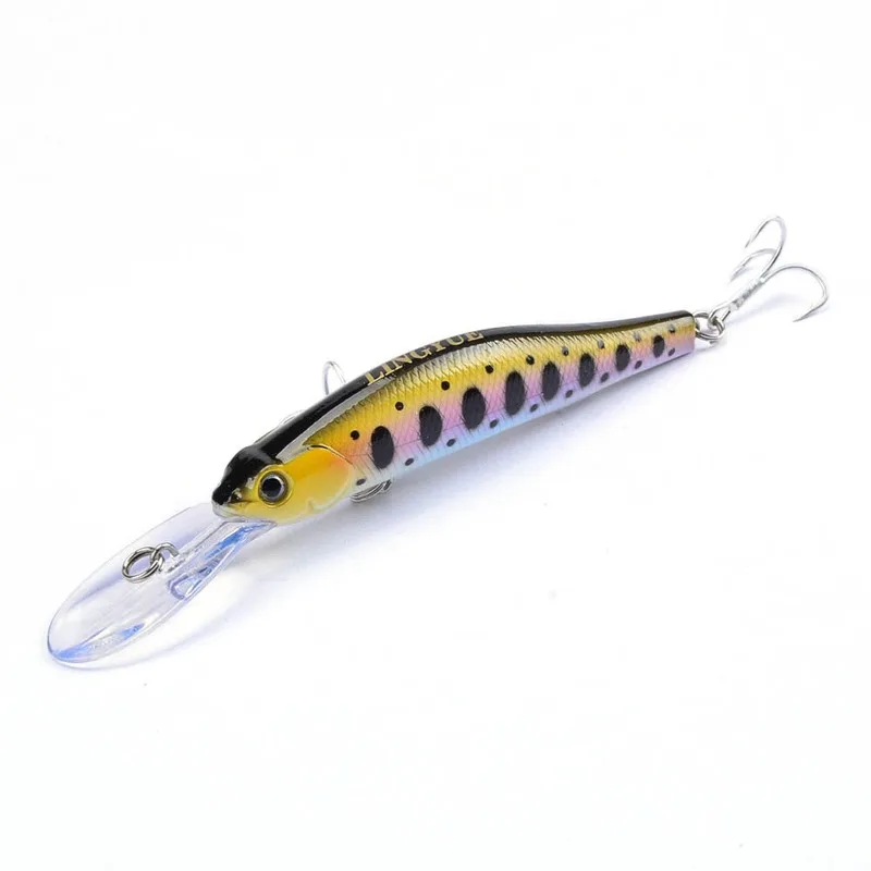 Señuelos de Pesca de pececillos, 1 piezas, 12cm, 13,4g, 10 colores, cebo duro para pesca de lubina, cebo duro Artificial, Crankbait, aparejos de pesca de carpa - imagen 3