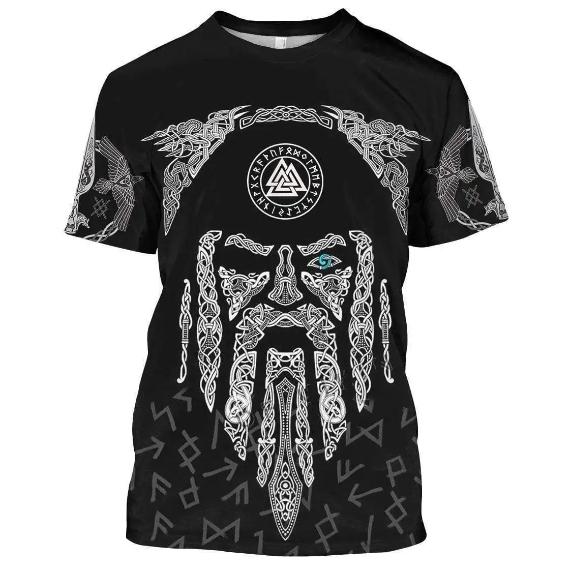 Camiseta con estampado 3D de Huginn and Muninn para hombre, camisa de manga corta Harajuku, tops informales Unisex, TX236, verano, 2023 - imagen 4