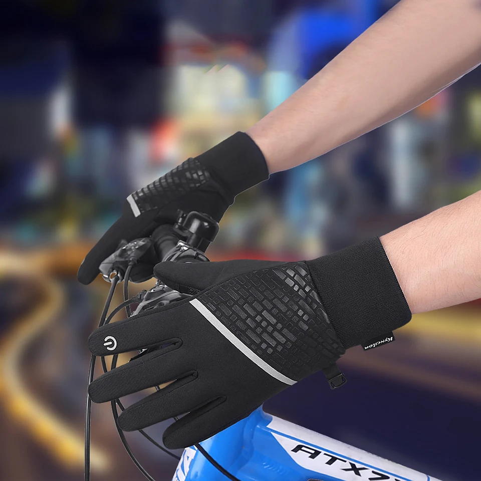 WALK FISH-guantes de pesca de dedo completo, resistentes al viento, impermeables, pantalla táctil, Palma antideslizante, cálidos, para deportes al aire libre, correr, ciclismo - imagen 5