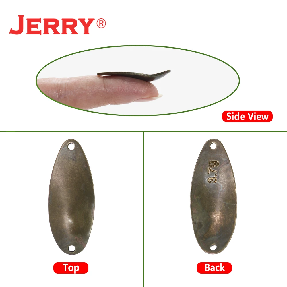Jerry-cuchara de pesca sin pintar, cebo de Metal de latón, Blanks, cuerpo, trucha, perca, señuelos - imagen 3