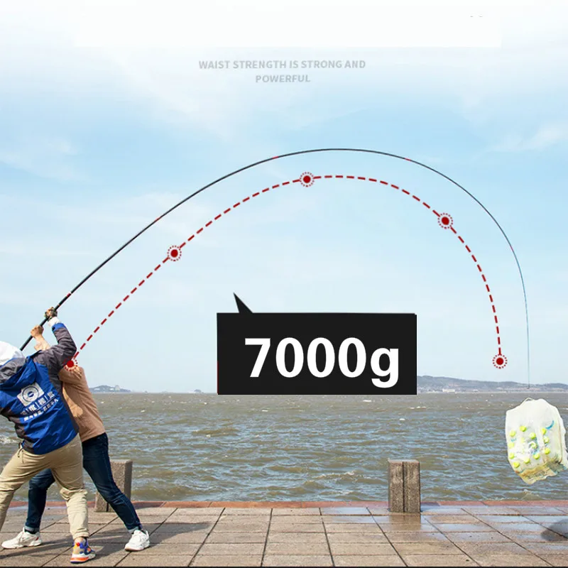 Caña de pescar de 3,6 m-8,5 m, alimentador de carpa, calamar, caña de lanzamiento superdura, 12H - imagen 3