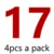 17  4pcs per pack