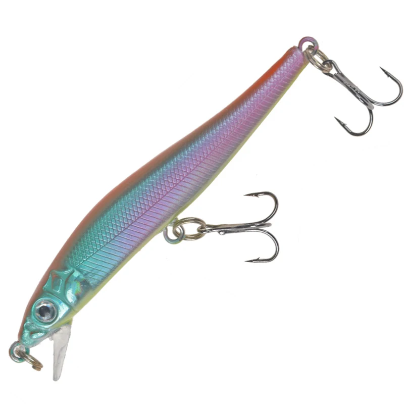 Señuelo de pesca Minnow, cebo duro Artificial flotante, Wobblers, Crankbait, Lucio, anzuelos triples, aparejos, 8cm, 5g - imagen 5