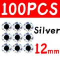 100pcs 12mm Silver