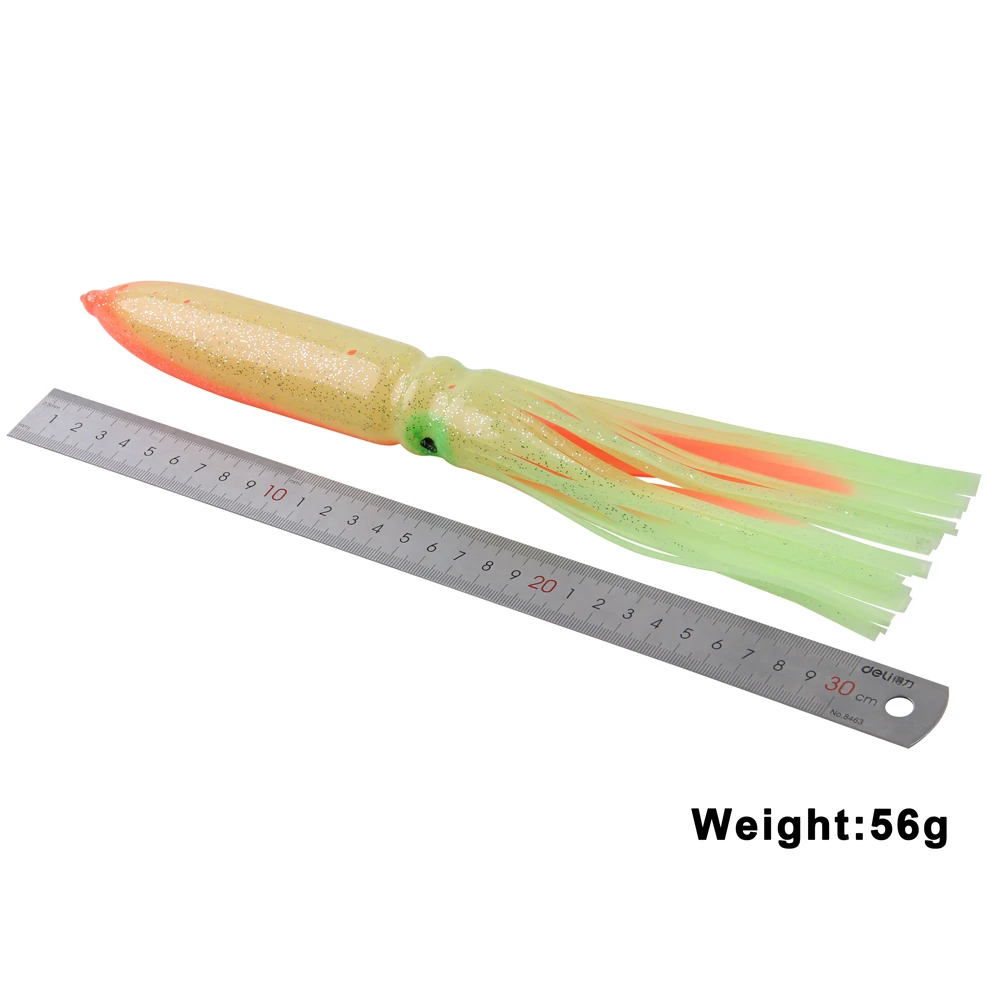 10Pcs 30cm/11.81inch 56g Fishing Lures Soft Squid Skirts Octopus Trolling Fishing Lure For Jigs Silicone Artificial Jigging Bait - imagen 2