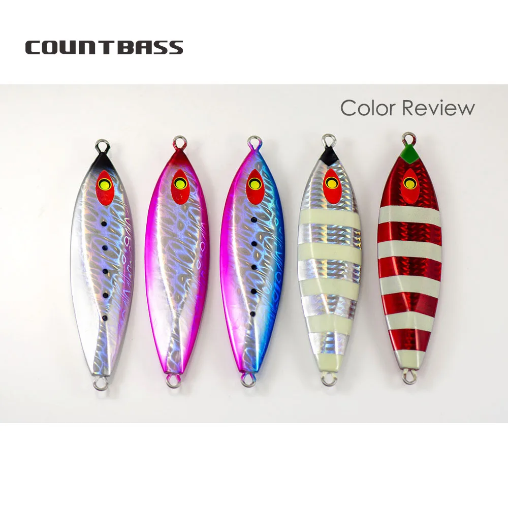 Countbass 190g 6,7 oz Jerking lento y plantillas de caída larga acción oscilante Señuelos de pesca de jigging de metal para agua salada - imagen 3