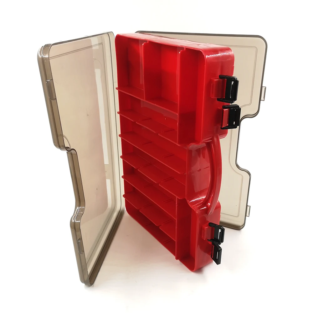 Caja de aparejos de pesca de doble cara multifuncional de gran capacidad, caja de almacenamiento de accesorios de pesca de carpa, caja de cebo portátil - imagen 5