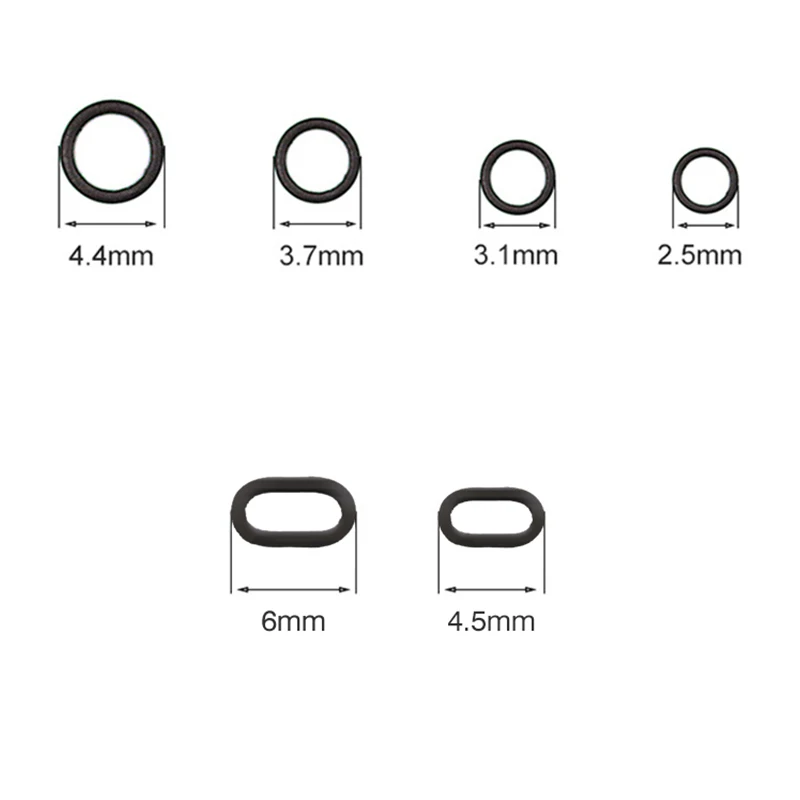 Mosodo-anillos de aparejo de pesca de carpa, anillos ovalados de cambio rápido para aparejos de pelo, Terminal, accesorios de pesca, 100 Uds. - imagen 2