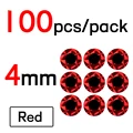 4mm Red 100pcs