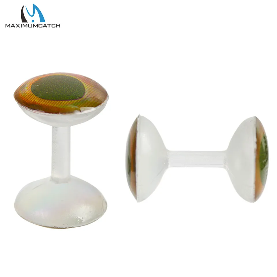 Maximumcatch 25 unidades de ojos con mancuernas sin peso para atar moscas, 6mm/8mm/10mm, ojos de resina realistas 4D, materiales para atar moscas - imagen 5