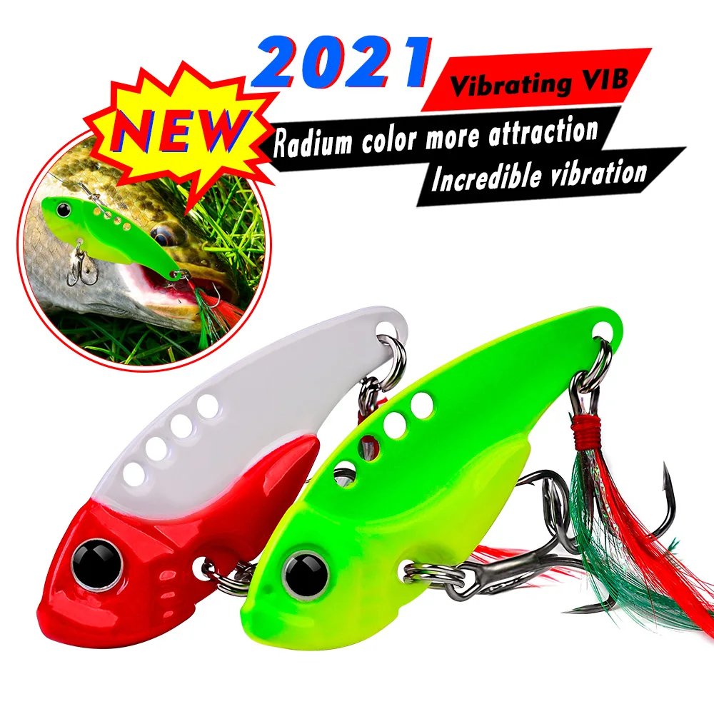 PRO BEROS-señuelo de pesca VIB, 40 unidades, 5,5 cm, 11g, aparejos de pesca, cuchara de Metal, cebo de arrastre, cebos duros giratorios, anzuelo triple - imagen 3