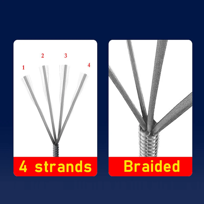 Línea de pesca de PE hielo de 50m, clima frío, alambre fino súper fuerte, multifilamento trenzado de diámetro, línea de accesorios de pesca de invierno - imagen 5