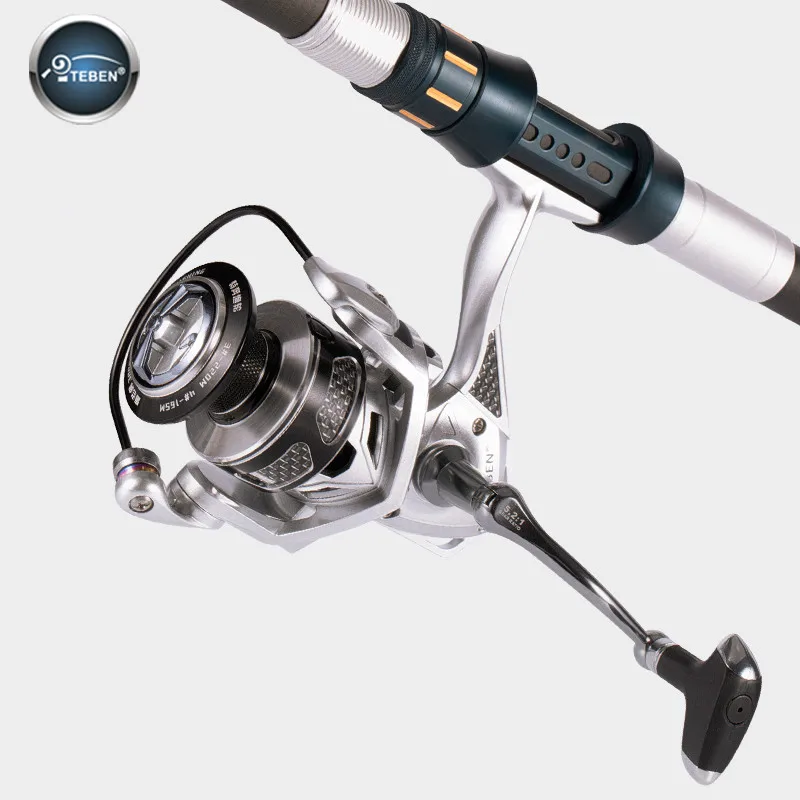 Teben-carrete giratorio para Pesca en el mar, rueda De Metal completa, resistente al agua, ligero, alta velocidad, máximo 20kg - imagen 2