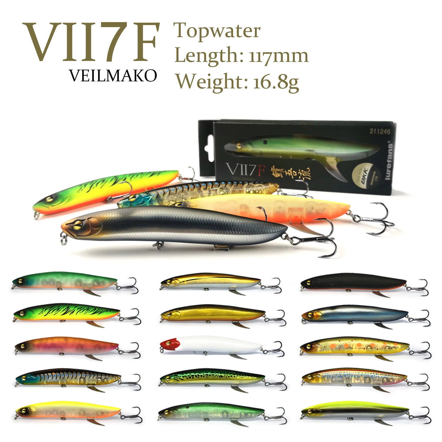 Lurefans-SEÑUELOS DE pececillos grandes para pesca, cebo Artificial, lápiz Wobbler, Stickbait, Lucio, lubina, Zander, V117F/S, alta calidad - imagen 5