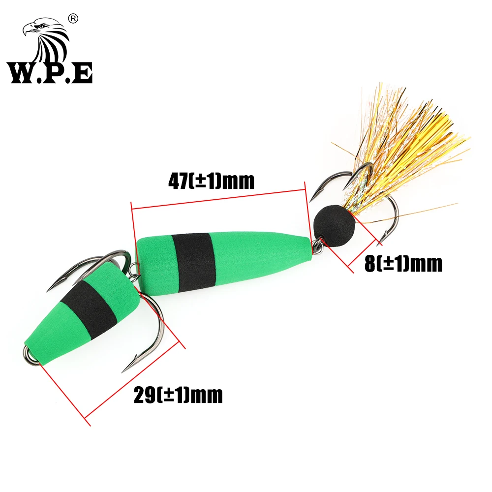 W.P.E 1 Uds. Señuelo de Pesca Mandula tamaño XL cebo insecto señuelo suave SwimBait Multicolor señuelo de lubina Pesca Wobbler aparejos de Pesca - imagen 2