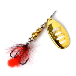 Spoon metálico FTK 12-18g para lucio y carpa – anzuelos triples con plumas