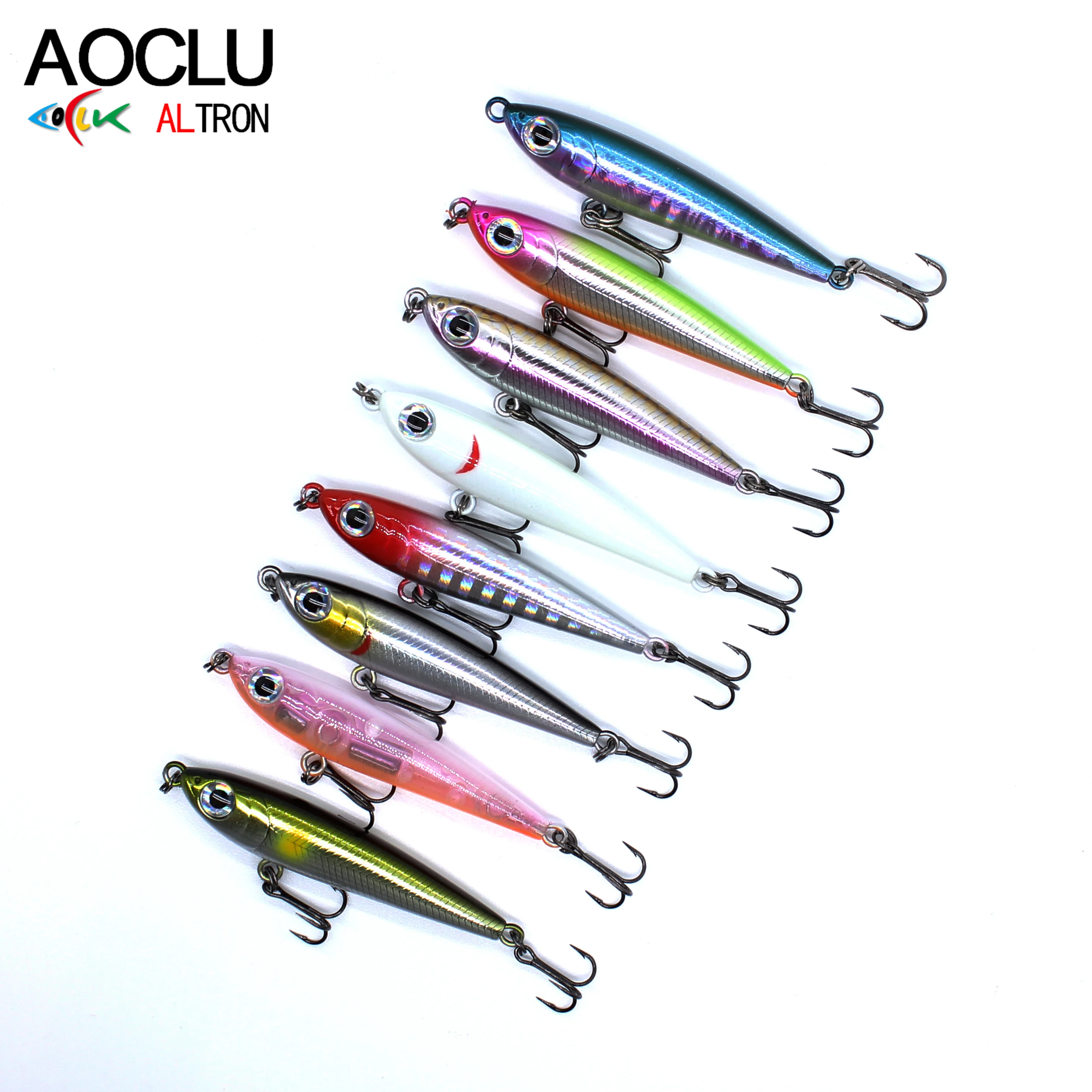 AOCLU-Señuelo de pesca de lápiz de hundimiento, cebo duro, palo de señuelo de pesca, Wobbler, fácil de lanzar, barco de natación, barco de bajura, 50mm, 2,8G