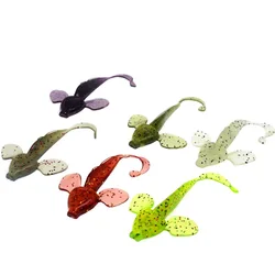 Señuelo vinilo cola de hoz 8cm simulación pez pesca artificial