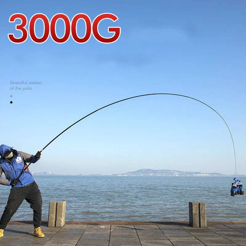 Caña De pescar De fibra De carbono, caña De pescar De sección corta, 2,7 m-6,3 m, 60T, 6H, 19-tune, giratoria - imagen 4