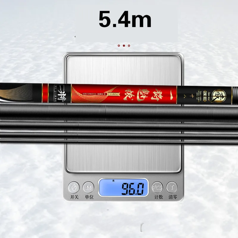 Caña De pescar telescópica De fibra De carbono, aparejo De Pesca De carpa, 28 pies, 3,6 m-9,0 m, Taiwán - imagen 3