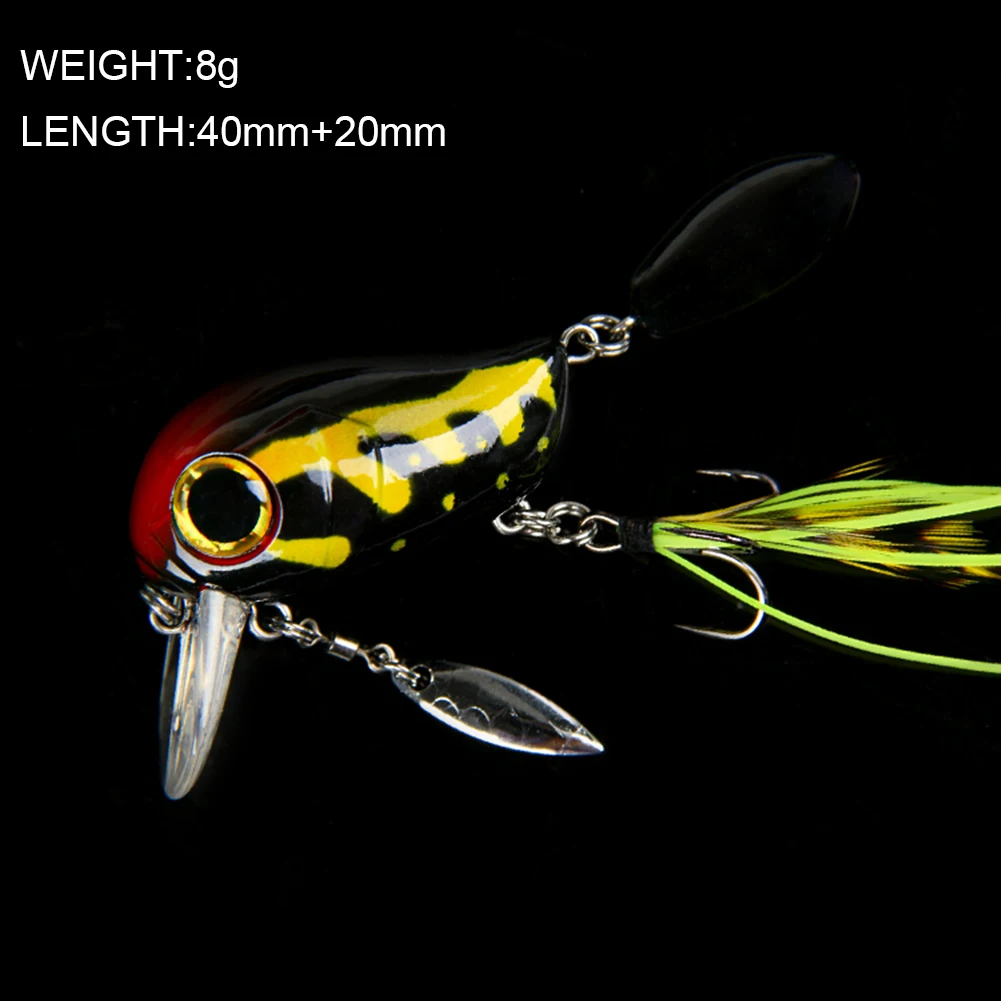 Este vibrante señuelo de pesca presenta un diseño compacto y es perfecto para atrapar peces con sus colores llamativos y movimiento realista