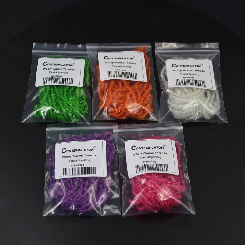 Cintas holográficas de atado de moscas, cintas de hilo de cristal para agua salada, diámetro de 2mm, hilo de chenilla brillante para pesca de trucha, 12 yardas, 10 colores - imagen 3