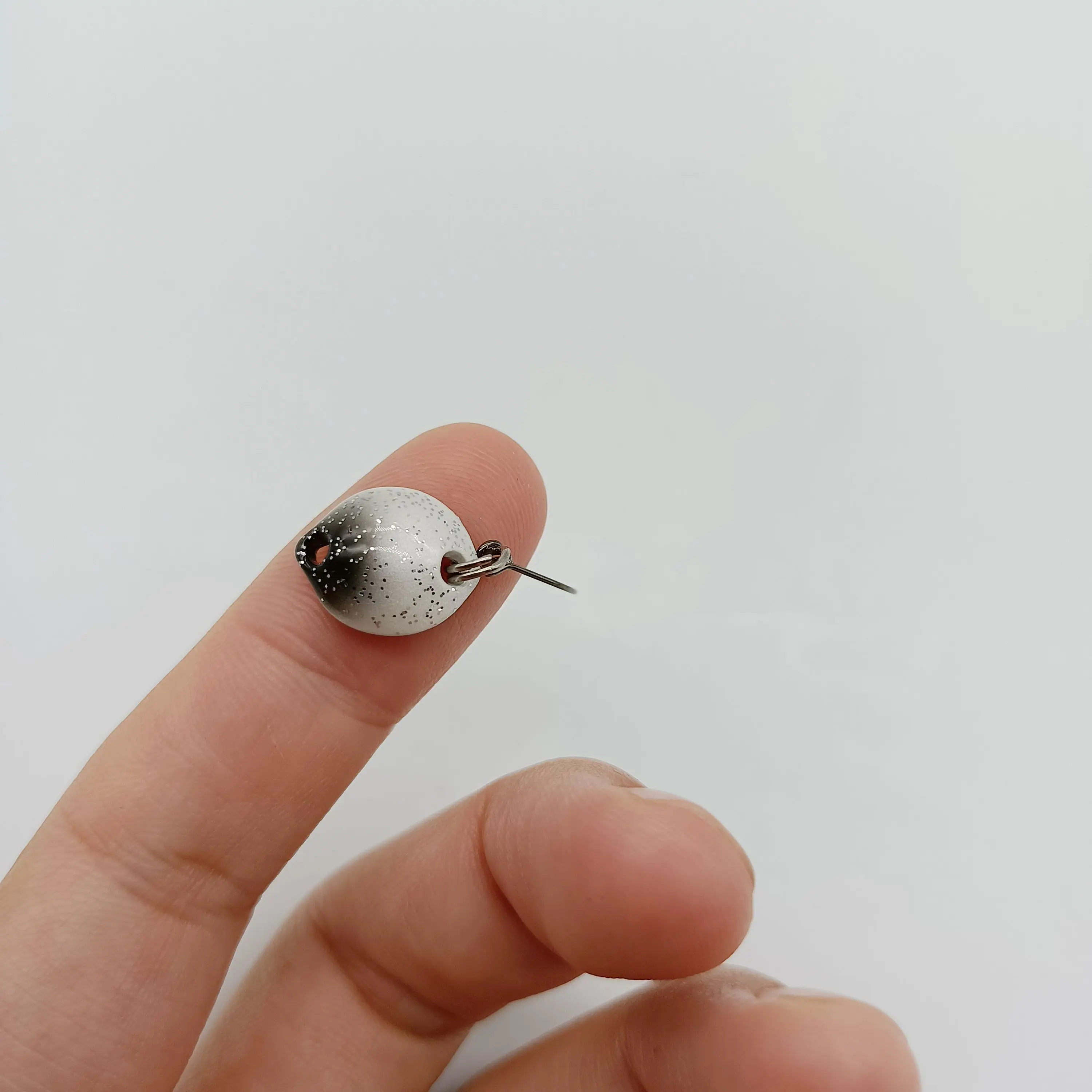 DUODUOYU-Mini señuelo de pesca de 1 piezas, cebo metálico de 1,8g/14mm, de un solo gancho, giratorio, duro, para trucha, lubina, Lucio, pesca en hielo - imagen 5