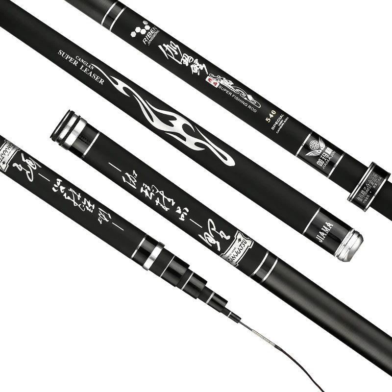 Caña de pescar de fibra de carbono, caña de pescar de fibra de carbono de alta calidad, superdura, 19 tonalidades, alimentador de carpa, aparejos de Pesca, Taiwán, 3,6 M-8,1 M - imagen 2