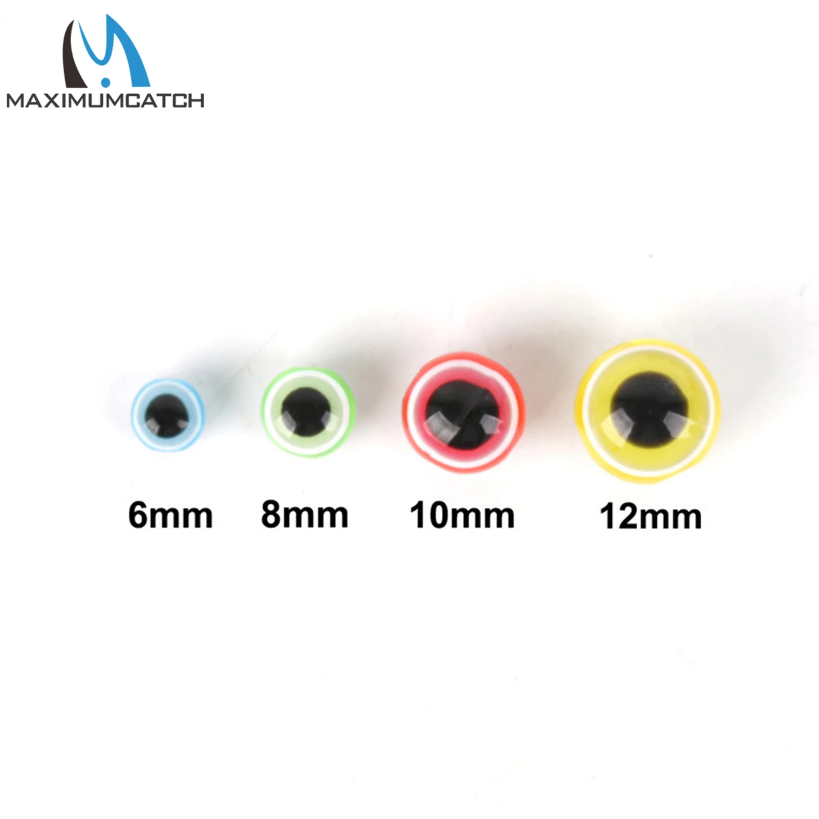 Cuentas de ojo de pesca Maximumcatch con caja de plástico, colores mezclados surtidos, cuentas de hilo de pescar, 6mm/8mm/10mm/12mm, 120pc-300pc - imagen 3