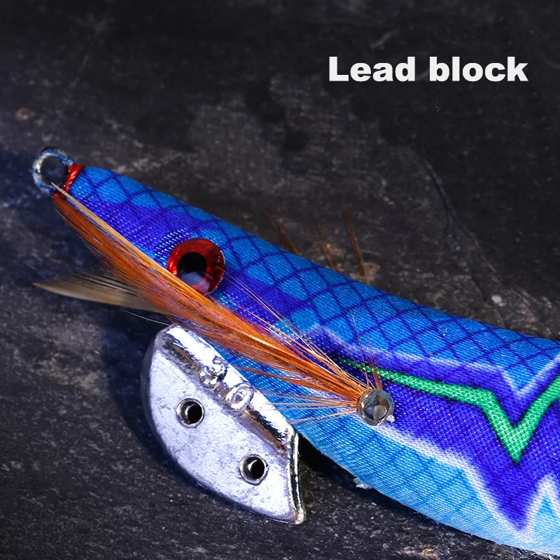 Mosodo-Señuelos de Pesca de calamar, anzuelos de calamar que se hunden, 3,0 #3,5 #, aparejos de pesca con anzuelos de calamar, cebo duro luminoso de Camarón, 10 Uds. - imagen 4