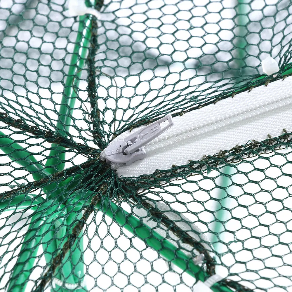 Red de pesca automática reforzada con 6 agujeros, jaula de nailon plegable, 195g - imagen 5