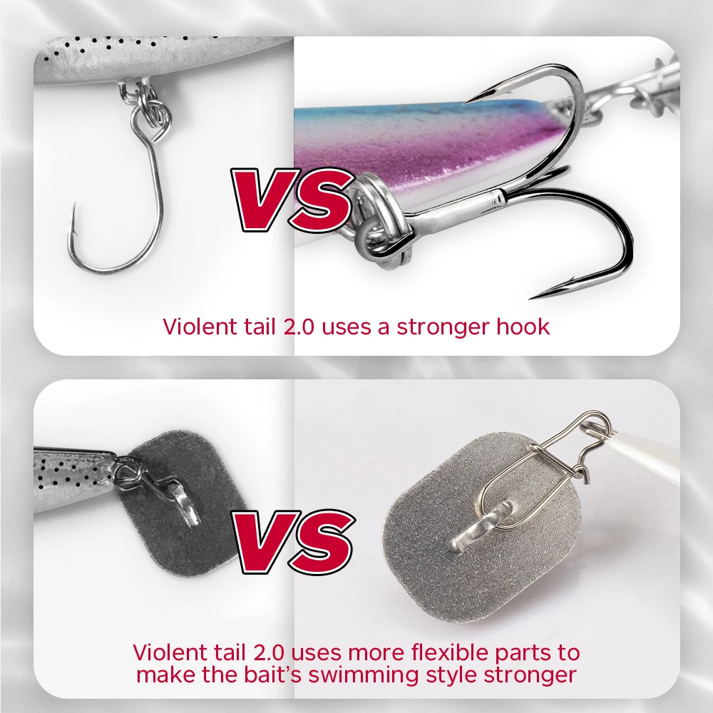 Hunthouse cola violenta 2,0 Jigging señuelo cuchara Skining cebo aparejos artificiales 10g 18g 24g para señuelo de pesca Lucio trucha aparejos - imagen 4