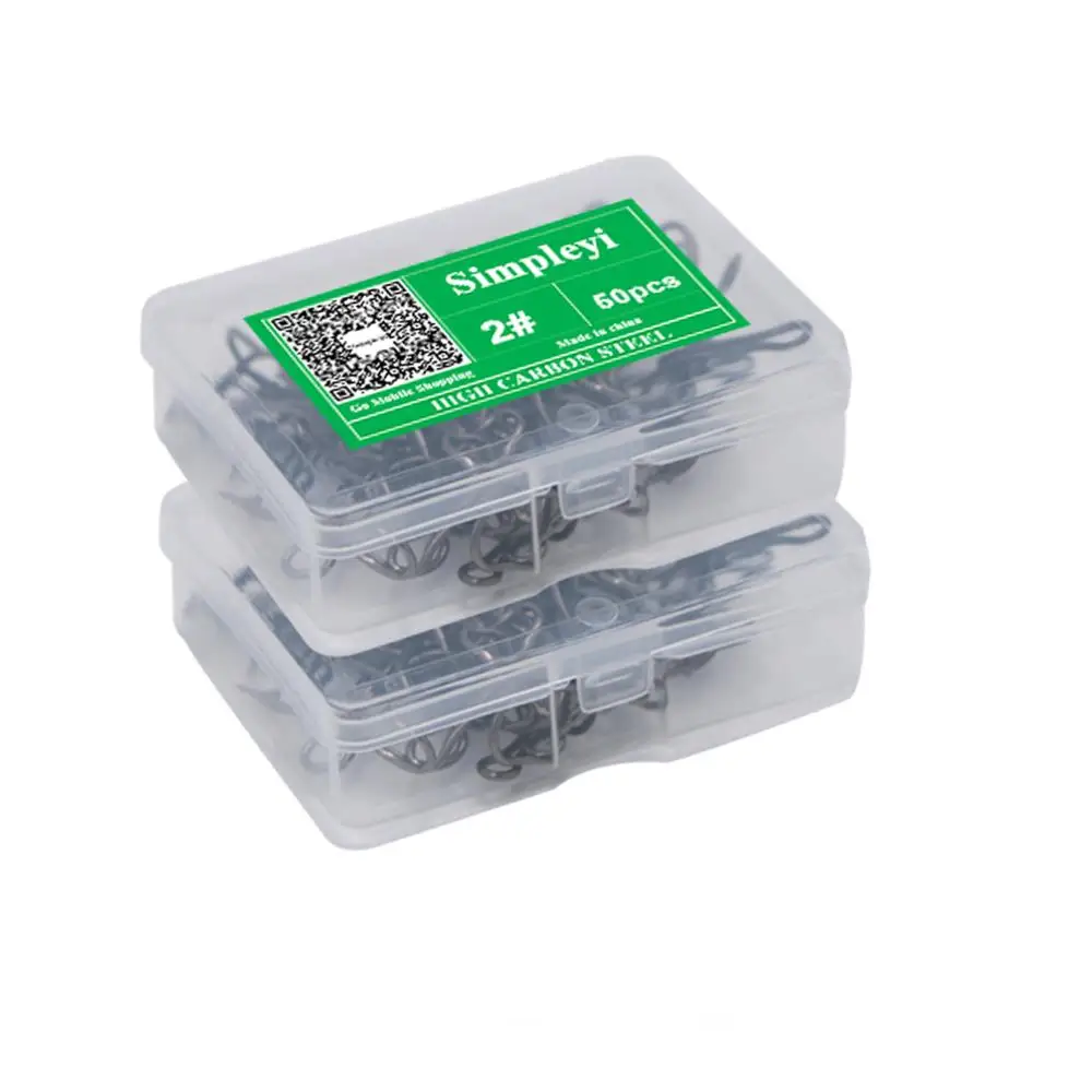 Anzuelos de pesca triples de acero con alto contenido de carbono, accesorios de aparejos de mar, 50 unids/caja, 5 tamaños - imagen 5