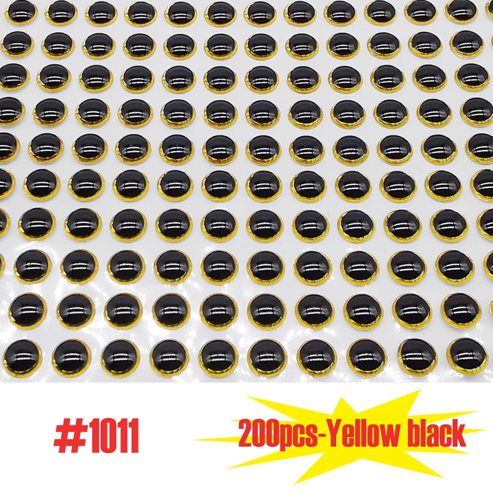 200pcs Yellow black