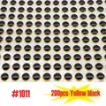 200pcs Yellow black