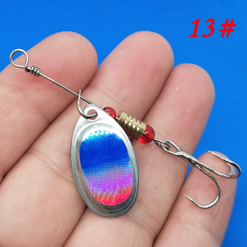 Wobblers giratorios de metal brillante para trucha y carpa - imagen 5