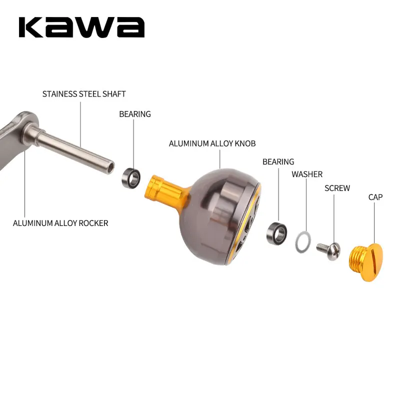 Kawa mango de carrete de pesca, accesorio de aleación de aluminio, 8x5mm, rueda A y D, peso 42g, mano izquierda y derecha, 90mm de longitud, balancín - imagen 5