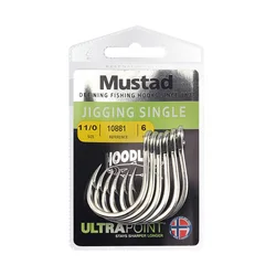 Mustad 10881 Anzuelo Jig Head – Acero carbono agua salada